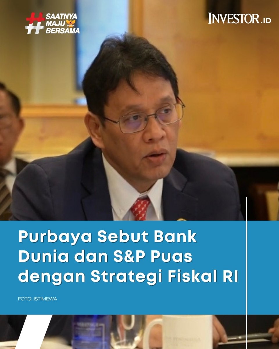 InvestorID's tweet image. Purbaya sebelumnya menyoroti kajian Bank Dunia memangkas proyeksi pertumbuhan ekonomi RI jadi 4,7% pada 2026.  

Baca terus investor.id dan unduh aplikasi Investor Daily di iOS dan App Store!

#PurbayaYudhiSadewa #Fiskal #WorldBank #SaatnyaMajuBersama #InvestorDaily