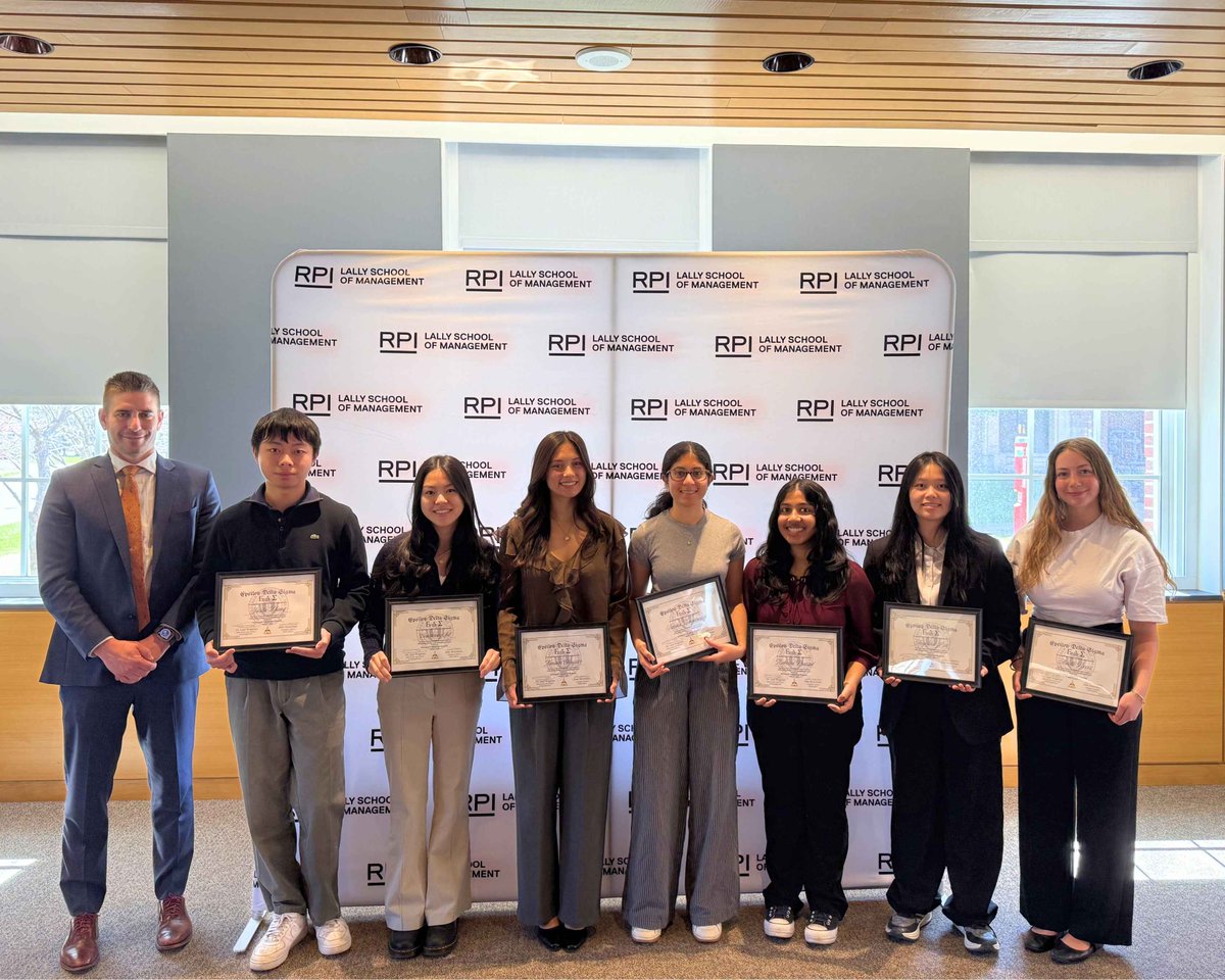 RPILally's tweet photo. Congratulations to our newest inductees into Beta Gamma Sigma (BGS), Epsilon Delta Sigma (EDS), and Gamma Nu Eta (GNH)! We’re excited to see the impact you’ll make as you begin your journey within these communities. ✨👏

https://t.co/BQuVkwjvaP

#LallyMeansBusiness #RPI https://t.co/2sBc6V9ieC