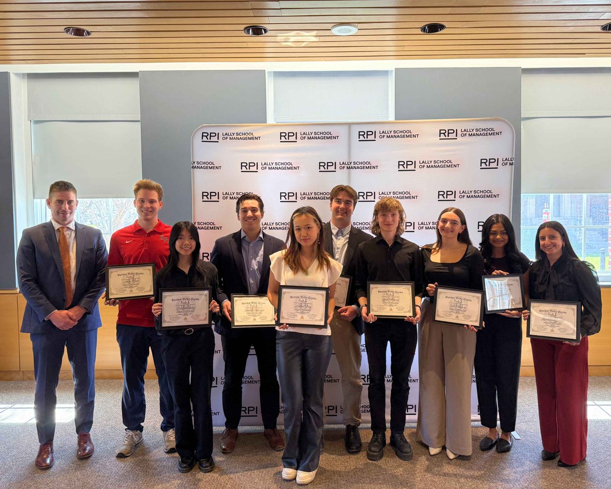 RPILally's tweet photo. Congratulations to our newest inductees into Beta Gamma Sigma (BGS), Epsilon Delta Sigma (EDS), and Gamma Nu Eta (GNH)! We’re excited to see the impact you’ll make as you begin your journey within these communities. ✨👏

https://t.co/BQuVkwjvaP

#LallyMeansBusiness #RPI https://t.co/2sBc6V9ieC