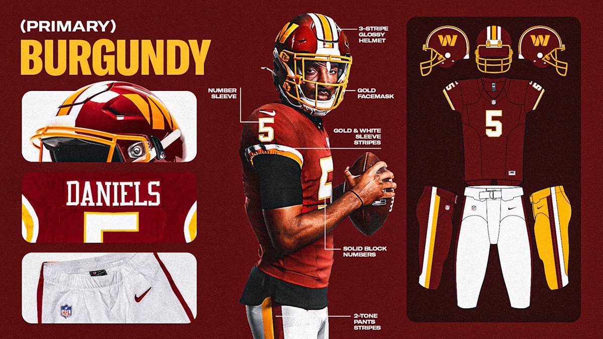 UNISWAG's tweet photo. First look at the new threads for the @Commanders 

#uniswag https://t.co/FtwgHNvsOj