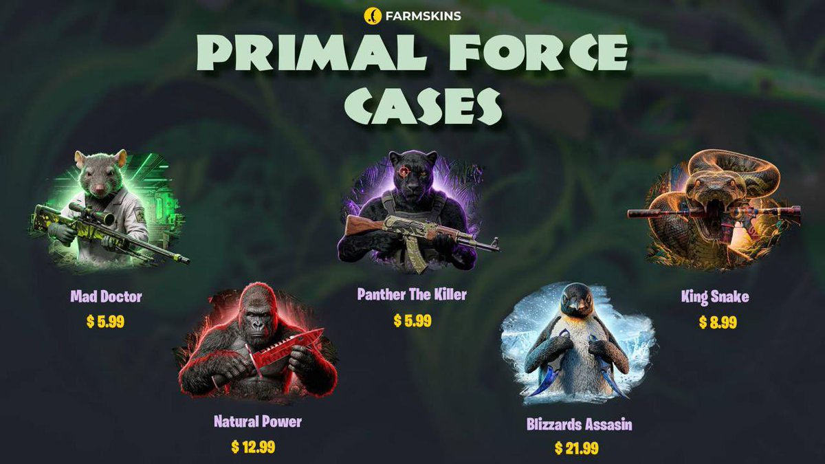 farmskins's tweet image. 🔥 Big Case Update on Farmskins

We’ve upgraded the lineup and added several new case categories – now it’s even more exciting to open.

🛡 Kevlar Cases

A new category for those who want to open cases without big risks. Affordable prices with solid drops – perfect for farming