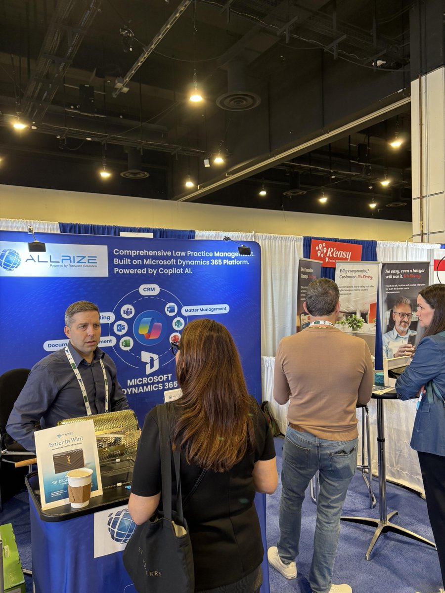 Day 3 at ALA Annual Conference &amp; Expo 2026.

It’s been great connecting with everyone — if you’re here this morning, we’d love to see you at Booth #354.

A quick reminder — we’ll be wrapping up our raffle and announcing the winner at 11:00 AM.

#ALA2026 #LegalTech #AllRize