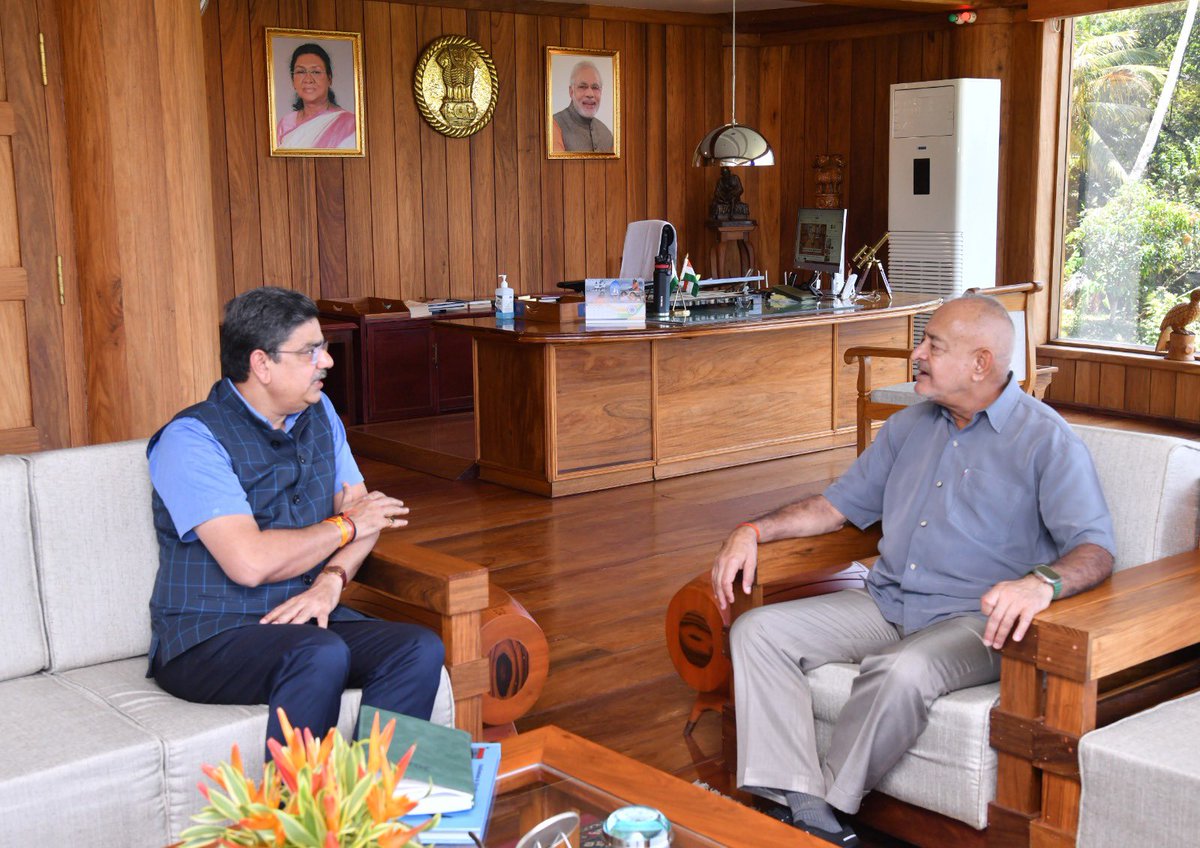 Called on Hon’ble Lieutenant Governor of <a href="/Andaman_Admin/">Andaman and Nicobar Admn</a> Admiral DKJoshi sir today and sought his guidance on development of the newly established university NSCBIHL in Port Blair.
