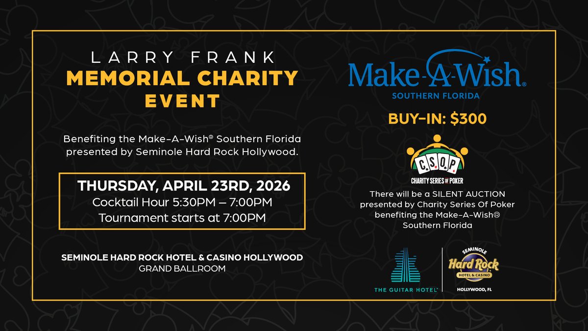 Seminole Hard Rock Poker Open tweet media