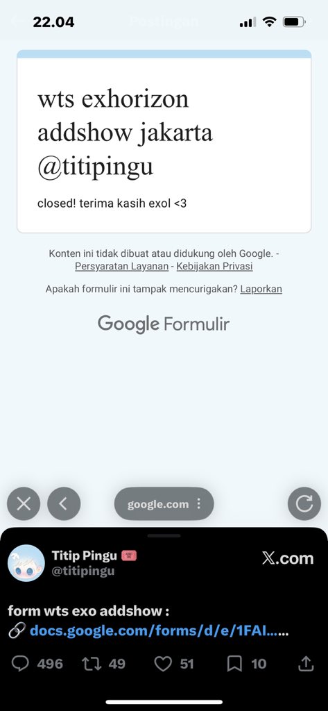 Indhsftriii12's tweet photo. @titipingu Moga aja rezeki😔 https://t.co/RcwzjDSQqb