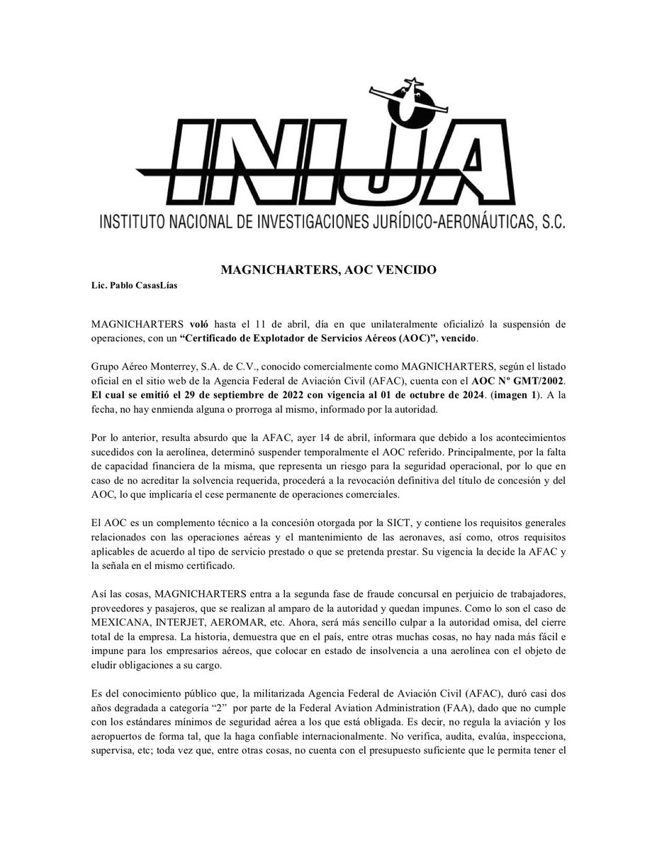 PABLO CASASLIÁS / @MEXICANAVIATION tweet media