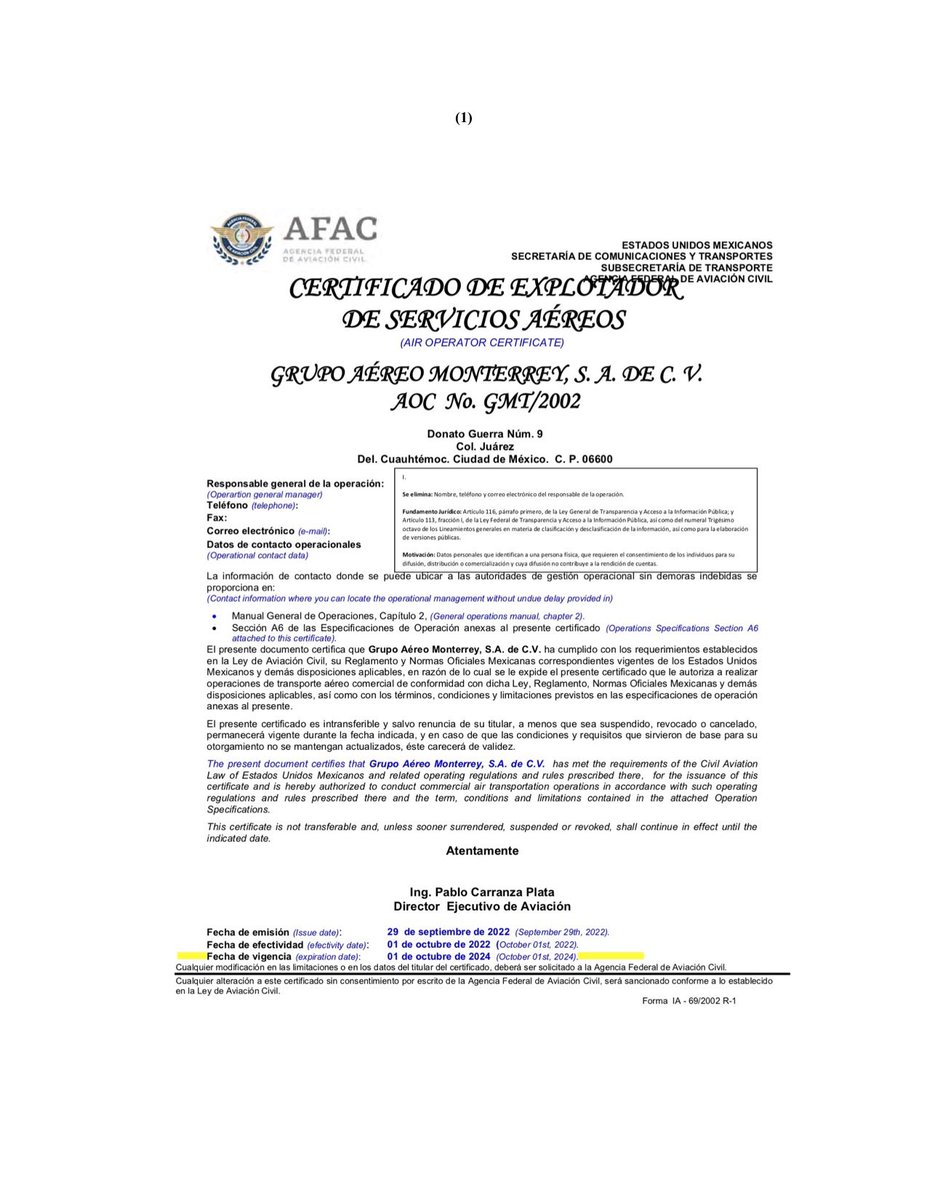 PABLO CASASLIÁS / @MEXICANAVIATION tweet media