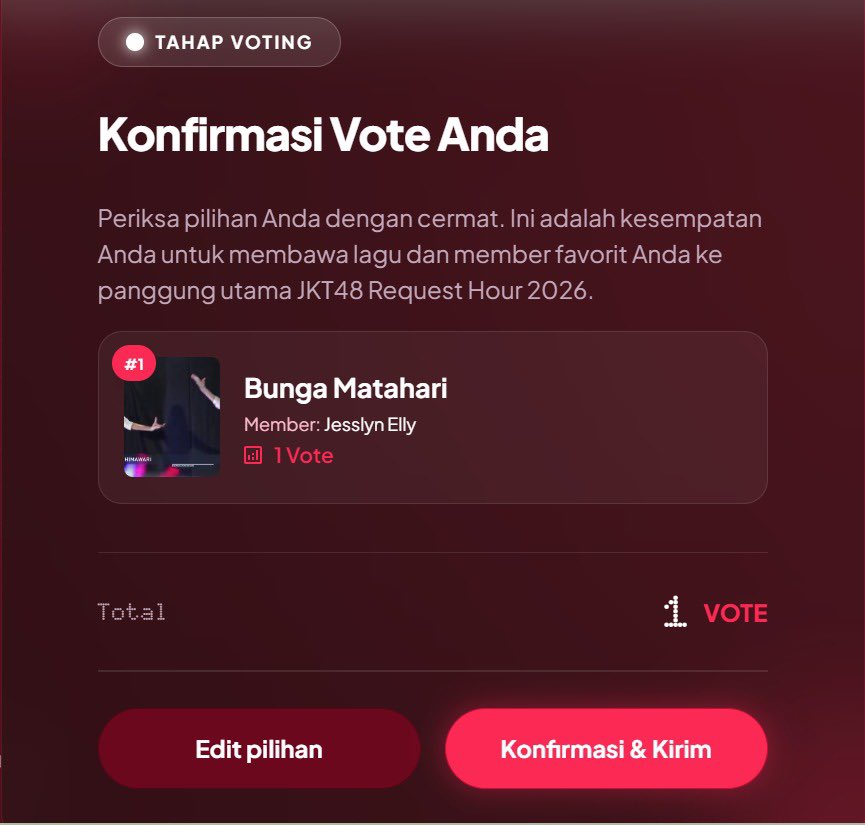 skatzha's tweet photo. Cuma punya 1 Vote 😅

🌻 #B10OMINGSUNFLOWERS #JKT48RequestHour2026 🌻 https://t.co/UxVXNTVEl7
