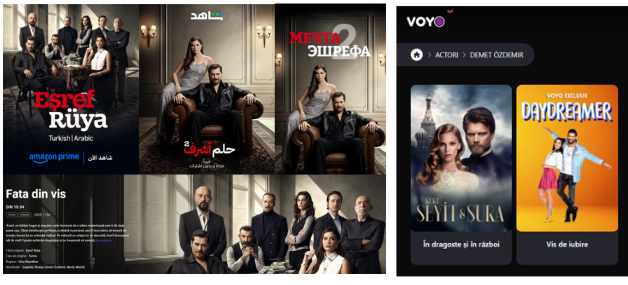 Cuando el 19 de abril se estrene #EşrefRüya en Rumanía, la serie estará disponible en cuatro plataformas (Prime Video, Shahid, Ivi y Voyo); la rumana cuenta, actualmente, con otros dos trabajos de #DemetÖzdemir, el drama histórico #KurtSeyitveŞura y  la comedia #ErkenciKuş