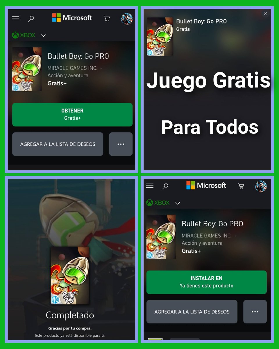JUEGOSYDISFRUTE's tweet image. ¿ Aceptas el desafío extremo ?

✅ Nuevo Juego GRATIS en @Xbox Store llamado
 " Bullet Boy: Gol Pro "🤩🤩🤩
- Transfórmate en una bala y llega hasta el final
✅ Enlace: xbox.com/es-es/games/st…
 - Se puede jugar en móvil, PC y consola😱

#Xbox #XboxSeries #gratis #FelizMiércoles
