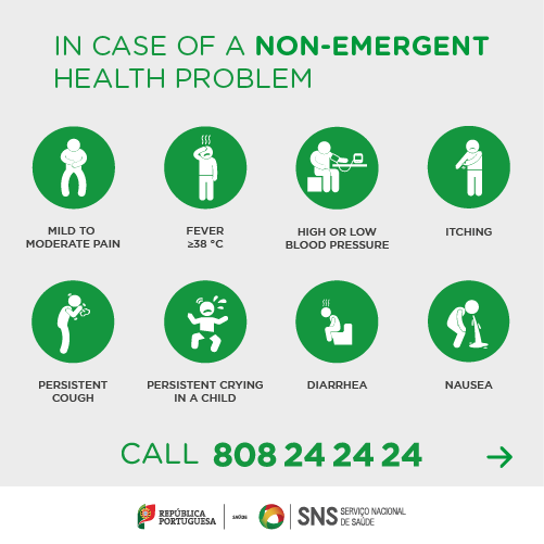 SNS_Portugal's tweet photo. Se estiver com um problema de saúde não emergente, como febre, comichão ou tosse persistente, ligue para o SNS 24 (808 24 24 24). Ligar para o número certo faz toda a diferença!
Saiba mais: https://t.co/ohDdMRINhW. 👌
#Saúde #SNS #SNS24 #SNS24ouINEM
 @INEMtwitting @DGSaude https://t.co/4FMz5XthZp