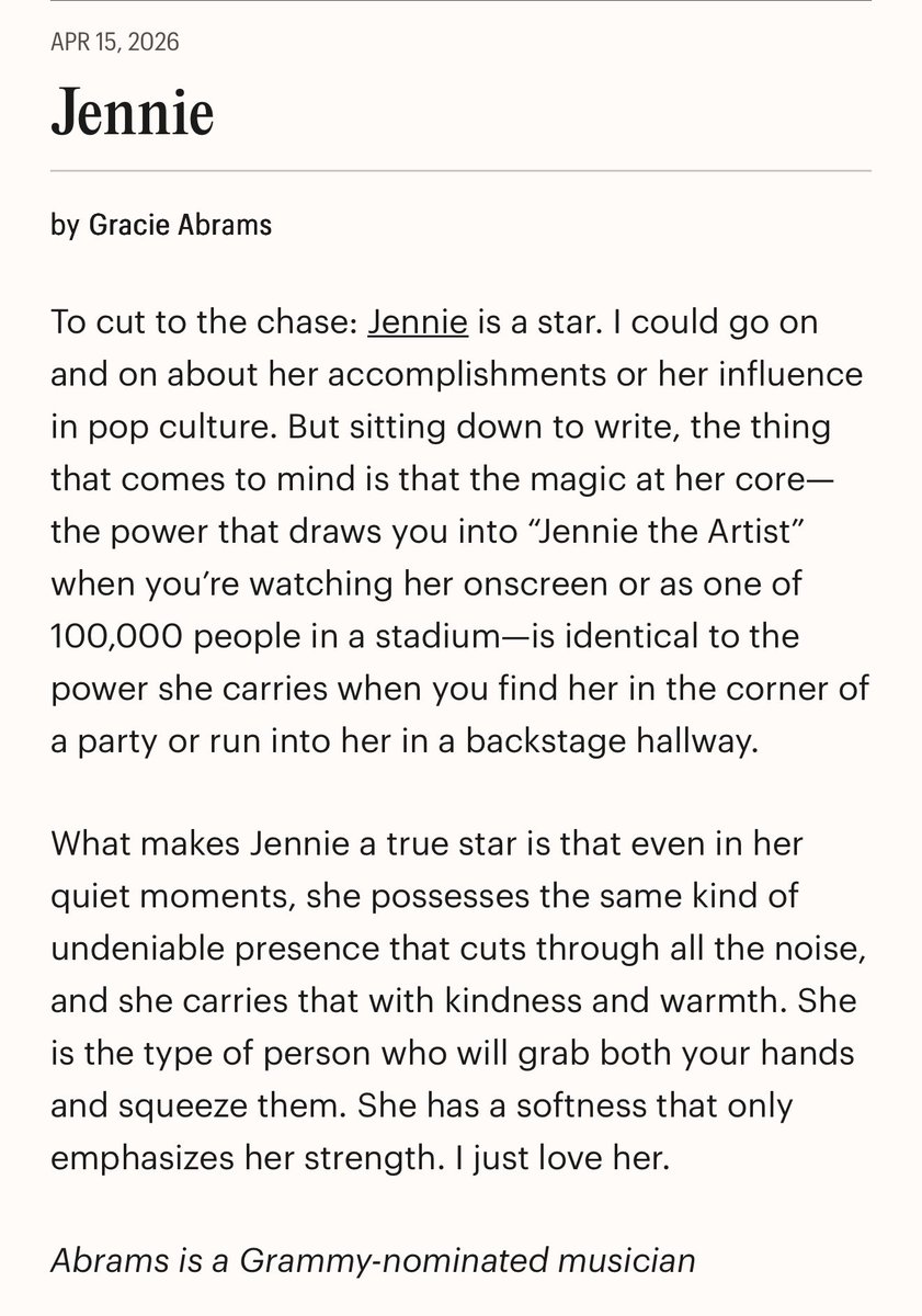 Jennie Global Union tweet media