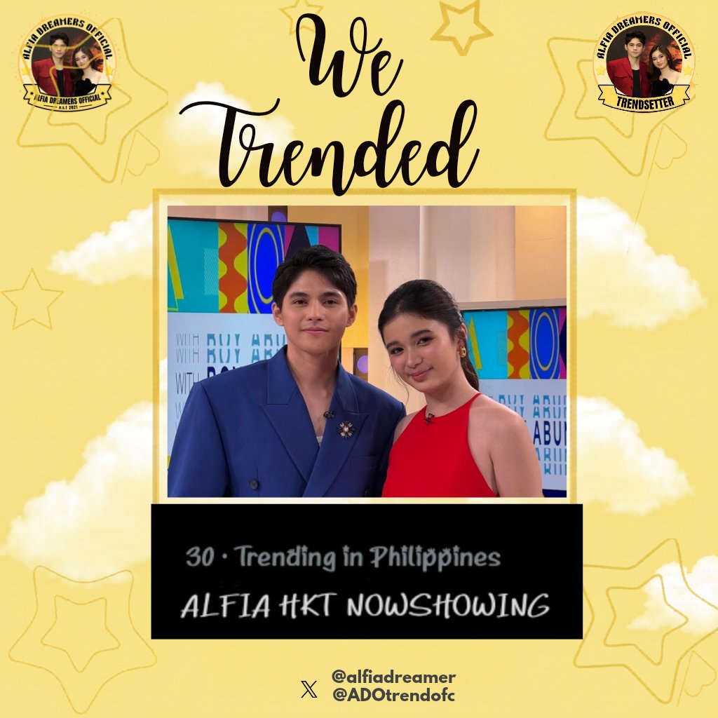 ALFIA DREAMERS TRENDSETTER OFC tweet media