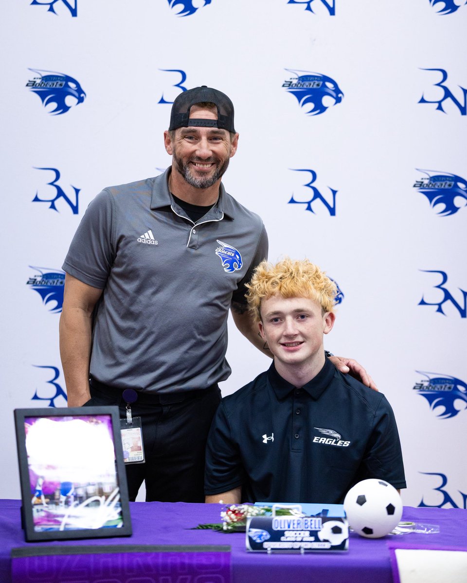 bnhsmenssoccer's tweet photo. Congratulations to Oliver Bell for signing his intent to play at the collegiate level for the University of Ozarks! We are very excited to see what your future holds! https://t.co/E7j4tB9026