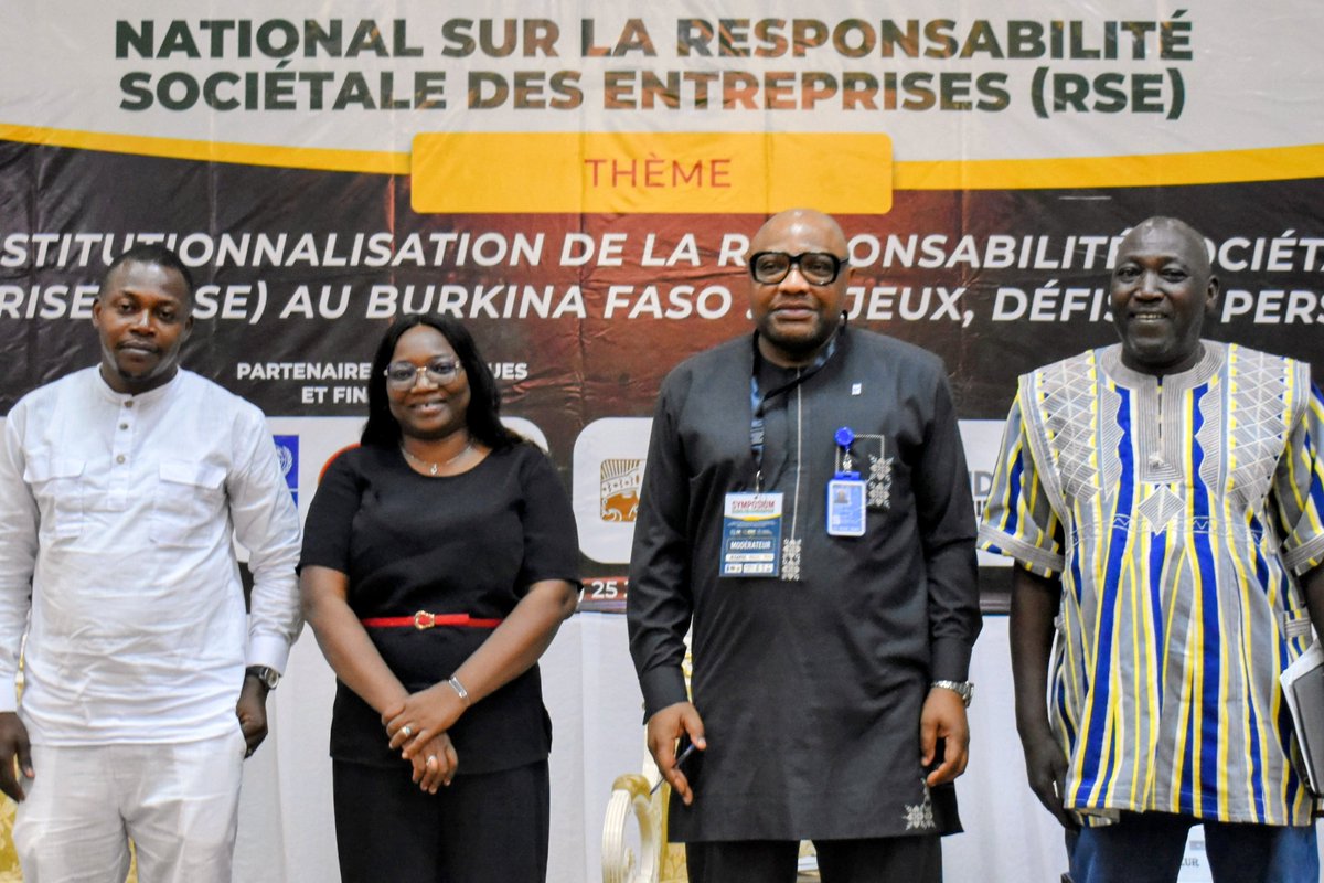 PNUD_BFA's tweet photo. 🇧🇫 Symposium national sur la #RSE à Ouagadougou, initié par le CAPES en collaboration avec le #Forum RSE Burkina et la COGEF avec l'appui du @PNUD_BFA.
Objectif : structurer la RSE et renforcer la contribution du secteur privé au développement durable.
#RSE #COGEF #DéveloppementDurable #SecteurPrivé #Impact