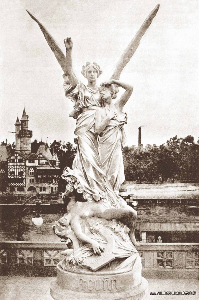 MuseoPresidente's tweet photo. #UnDiaComoHoy de 1900 se inaugura la “Exposición Universal de París”, en donde se exhibe el monumento a Manuel Acuña, obra del escultor Jesús Fructuoso Contreras, la cual obtiene por su calidad artística el premio “Banda de la Legión de Honor” y el reconocimiento del célebre escultor Augusto Rodin.
 Esta obra embellece #Saltillo, #Coahuila, desde 1917.