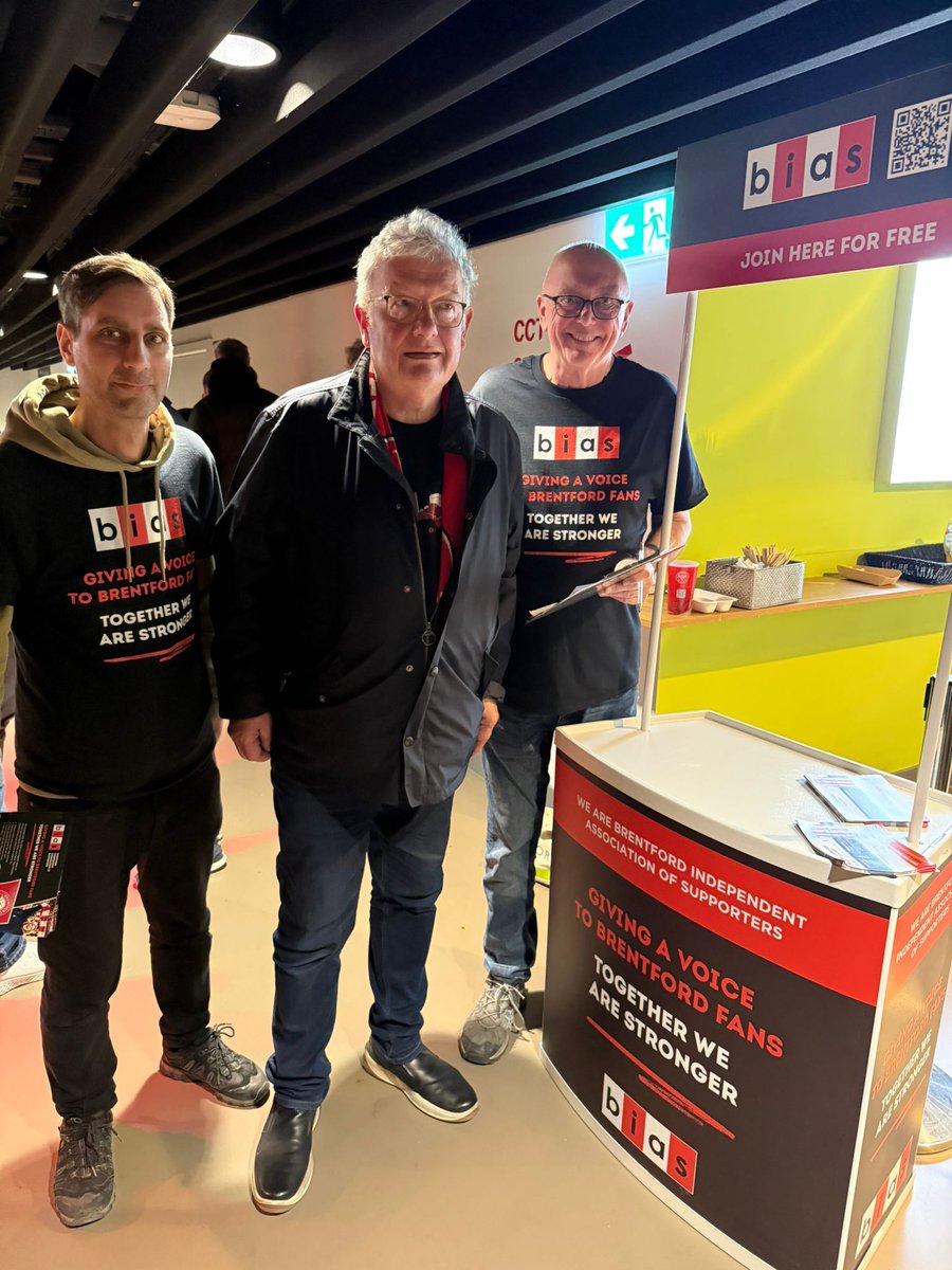 BrentfordBIAS's tweet photo. Thanks to everyone who spoke to us in The Dugout before and after Saturday's game; over 80 new members joined in the last 4 days. We will be in the North Stand before the Fulham game, so come and find out about what we do. Join us and get the chance to win a signed shirt https://t.co/SEACNOmaAz