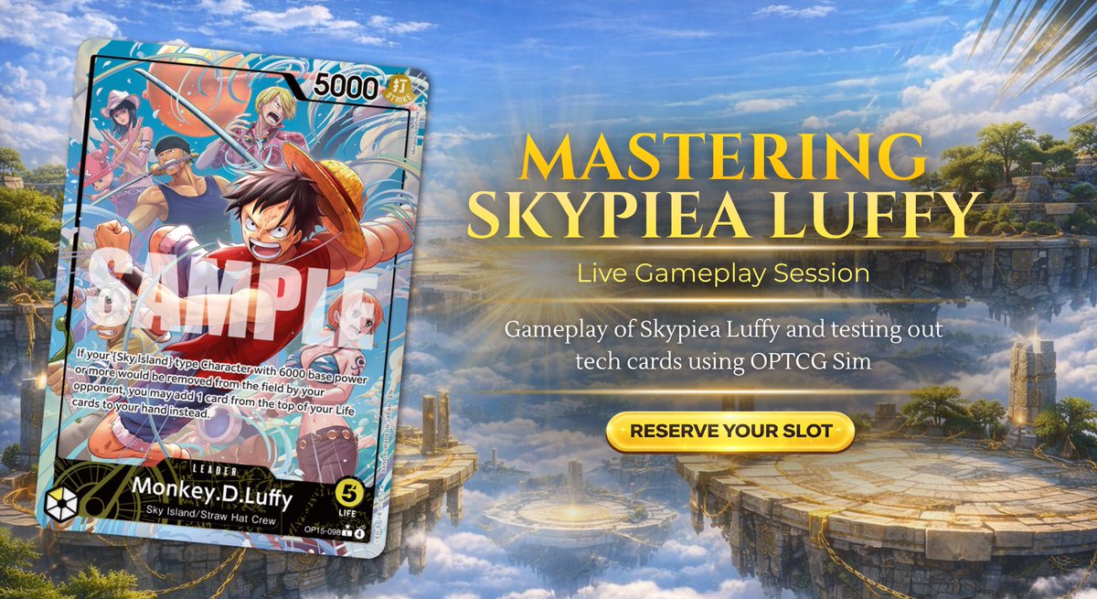 If you are free on April 21, you can join and watch my live gameplay. You can ask questions about game plans and strategies for the matchups I played.

The link is ⬇️