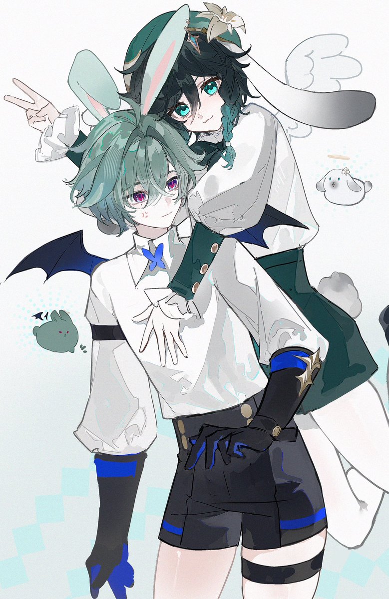 momorin0805's tweet image. 兔子为什么只竖一只耳朵
应该是很高兴吧ꪔ̤̥ꪔ̤̮ꪔ̤̫

#ローエン #lohen #venti