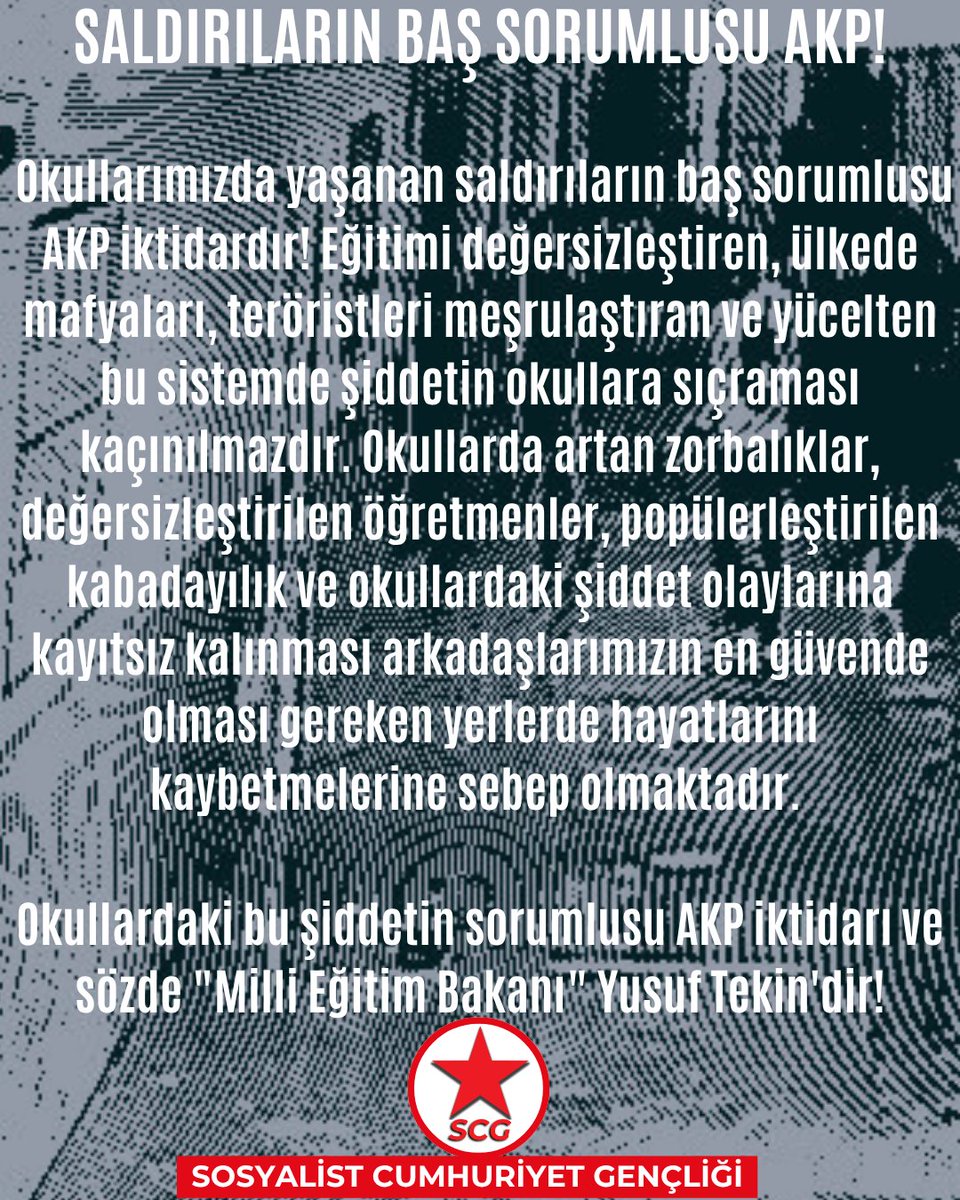 Sosyalist Cumhuriyet Gençliği tweet media