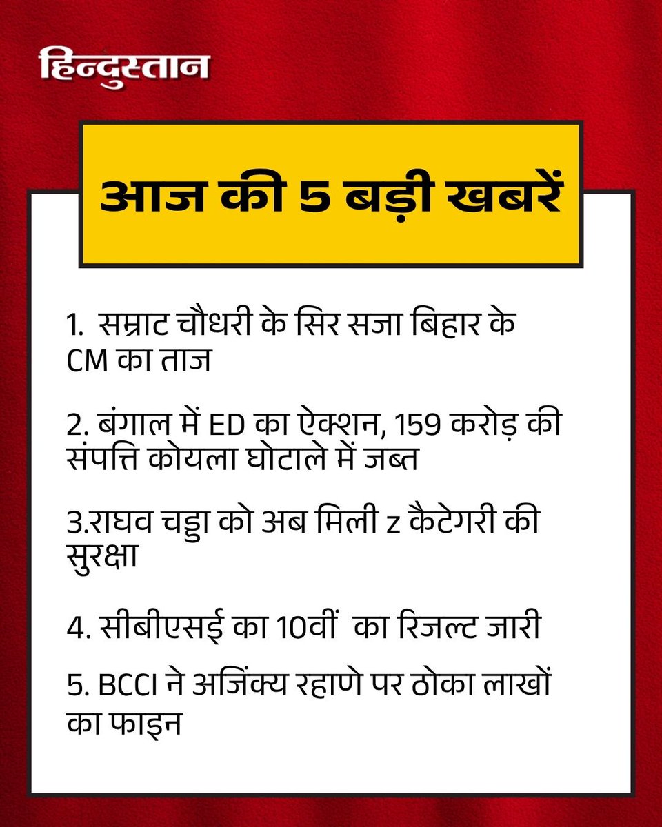 Live_Hindustan's tweet image. देश, दुनिया, ब्रेकिंग से लेकर वायरल तक – दिन की टॉप 5 बड़ी खबरें

#Top5 #LatestNews #Headline

देश-दुनिया की खबरें पढ़ने के लिए अभी डाउनलोड करें 'Hindustan App'