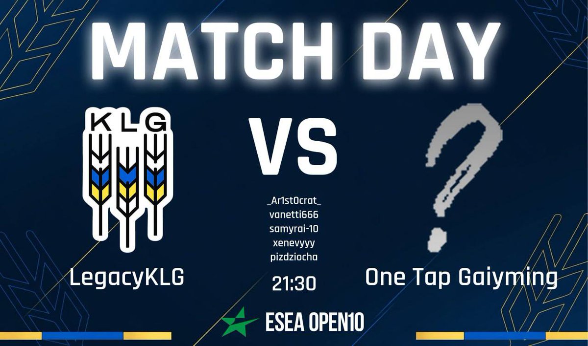 KLGeSport's tweet image. 🏆Today we have fourth round of esea season for LegacyKLG! 
#LegacyKLG #klg #eseaopen10 #cs2