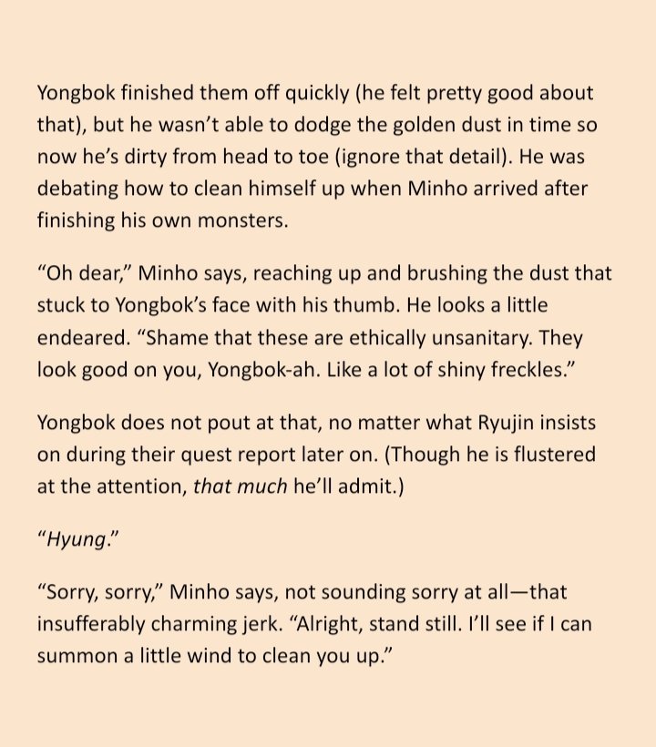 auscelestially's tweet photo. #minlix ❇️ drench [ in enemy b̶l̶o̶o̶d̶ dust ]

spellbound and planted: a pjo au ficlet series for #minlixpeepweek • day two (298 words) https://t.co/CSd4aRL5TH