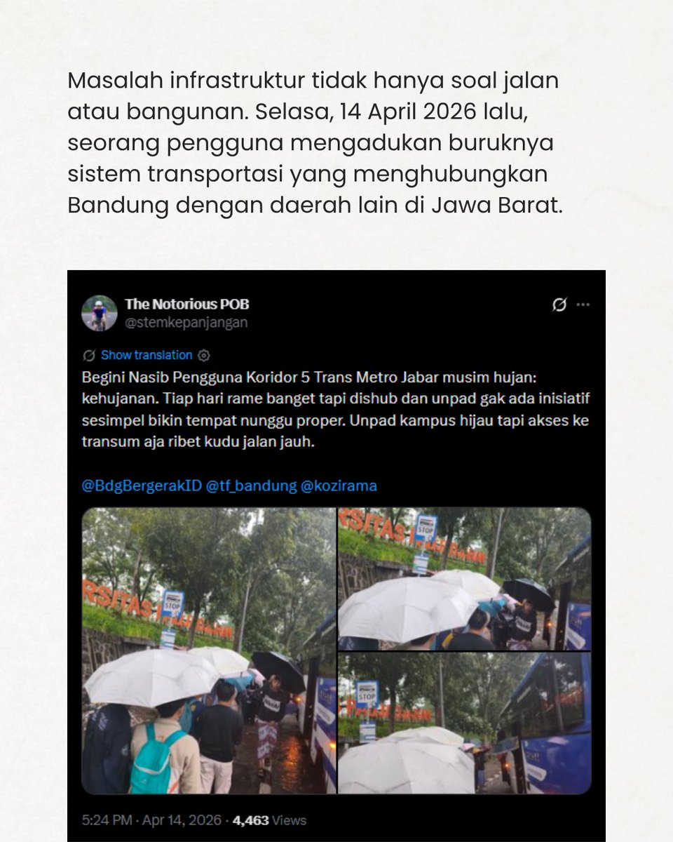 BdgBergerakID's tweet photo. Jadi apakah proyek tersebut sama pentingnya dengan pembangunan dan perbaikan infrastruktur yang masih kurang memadai? Kalau menurut KawanBergerak gimana nih?
#BandungBergerak #BerceritadariPinggir #GedungSate #Gasibu https://t.co/9Om6fRxnHT