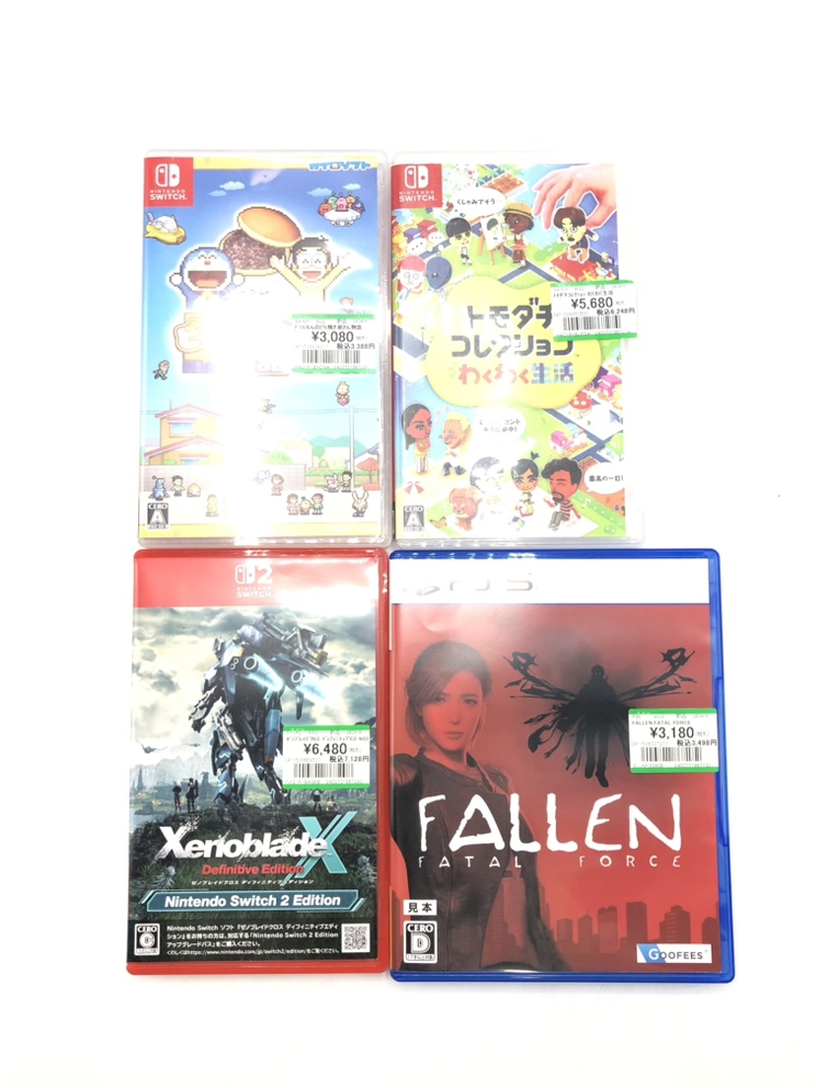 medio_okishin's tweet image. 🟧ゲーム商品情報🟧

＼✨4/15発売新作✨／ 
#Switch
『ドラえもんのどら焼き屋さん物語』
『トモダチコレクション わくわく生活』
#Switch2
『ゼノブレイドクロス ディフィニティブエディション』
#PS5
『FALLEN: FATAL FORCE』
入荷しております！

お探しの方は
ぜひメディオ倉敷沖新店へ🌟
#倉敷