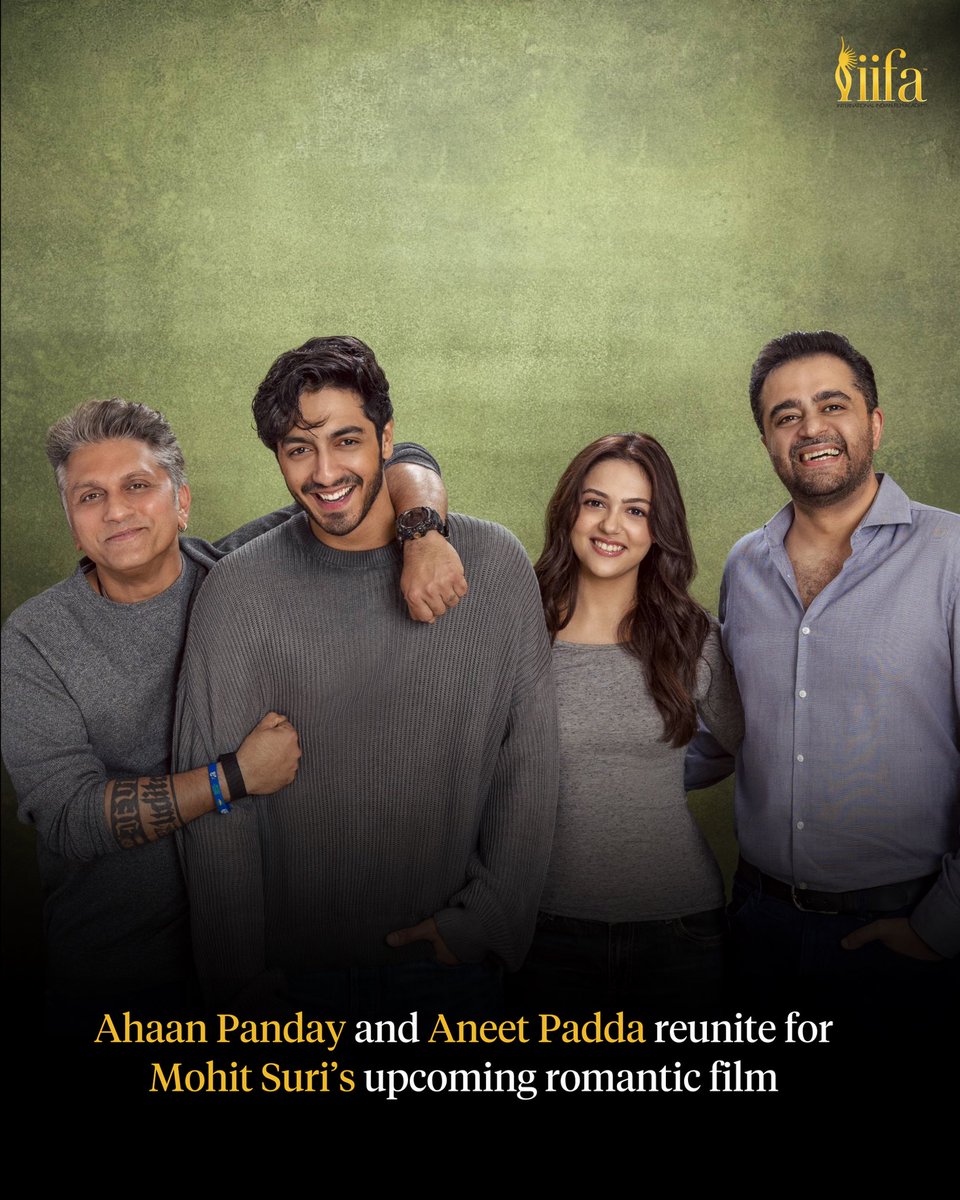 IIFA's tweet photo. The Saiyaara team is back! Filmmaker Mohit Suri joins forces again with Akshaye Widhani and stars Ahaan Panday & Aneet Padda for a new untitled romance under Yash Raj Films. The film, set for a 2027 worldwide release, promises an intense love story with soul-stirring music and heartfelt storytelling.

#IIFA #Bollywood #MohitSuri #AhaanPanday #AneetPadda