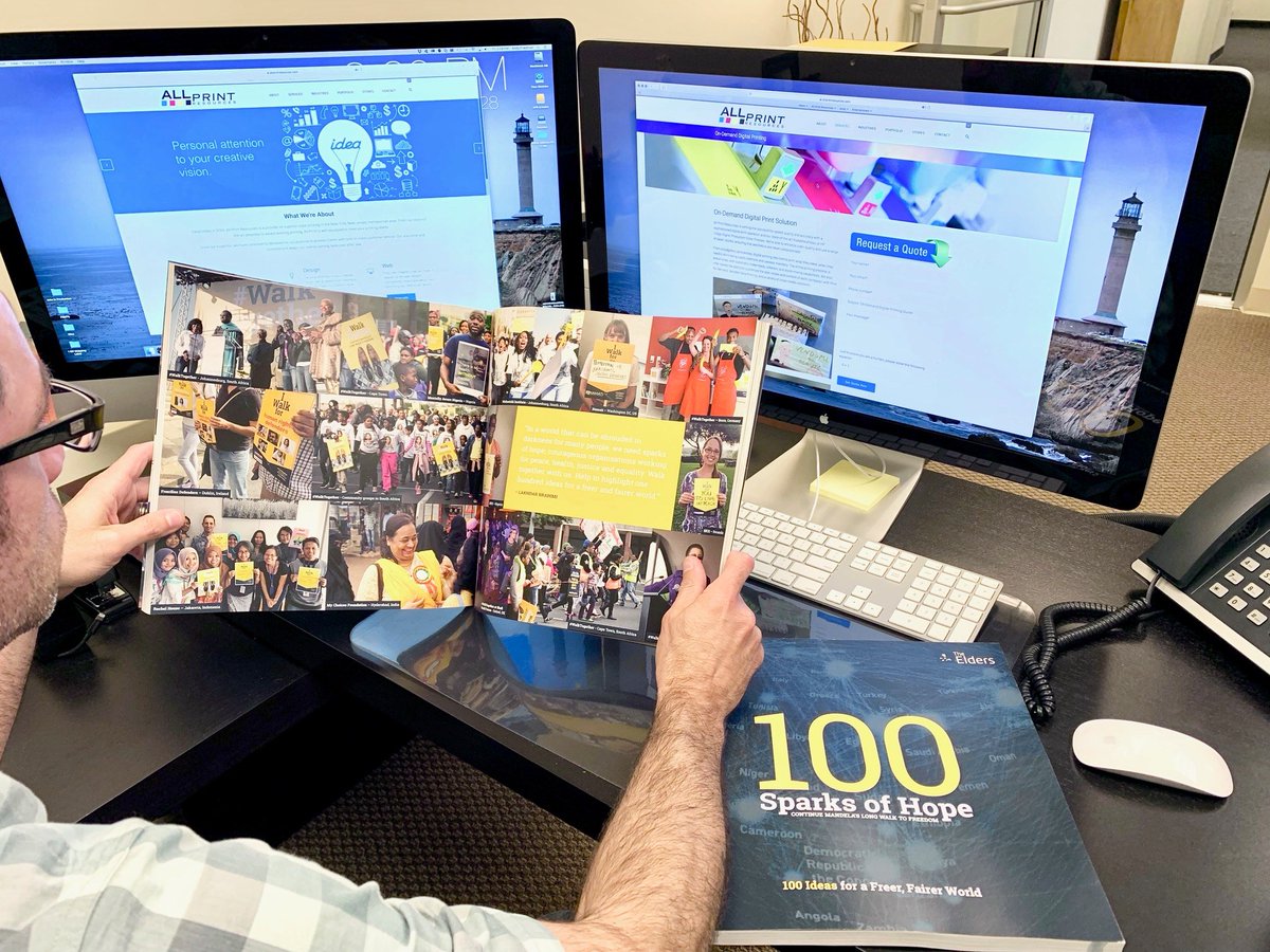 AllPrint175's tweet photo. In 2018, we got a call: the Nelson Mandela Peace Summit needed books. Fast.

The Elders were presenting on the UN General Assembly stage in 48 hours. We made it happen.

That book being held up in front of the world? We printed it.

#APR #PrintManufacturing #UN https://t.co/gRurAgoGx4