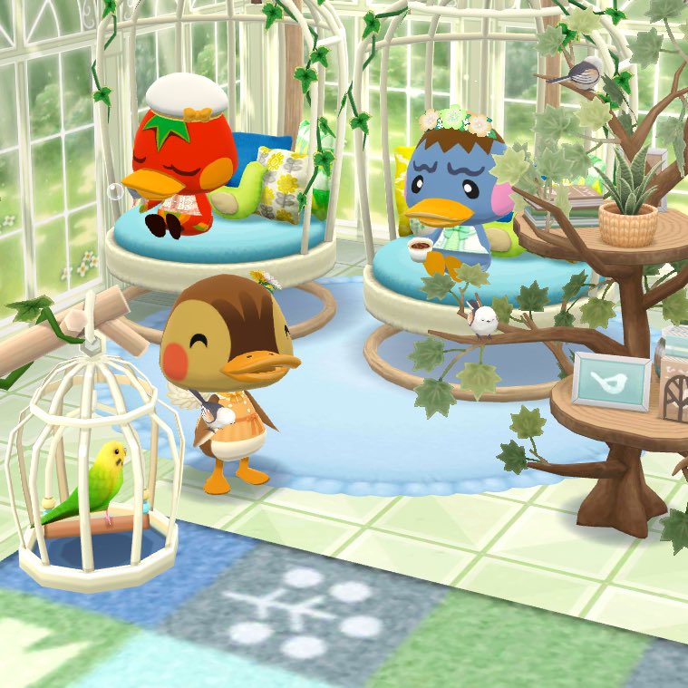 It08ZuhNAAdZTxm's tweet image. アヒルーム①

ここが総代表が各種族ごとに話し合いの場として作ってくれたアヒル族の集会所か~🦆カ

ワタシが会議に出席してくじ引きでココ当てたんだけどね🦆ア

じゃあアヒルームでの第1回アヒル会議を行いたいと思います
何か話し合い事ないですか？🦆カ

はい！タコ混ざってる🦆ピ

#ポケ森 #acpc