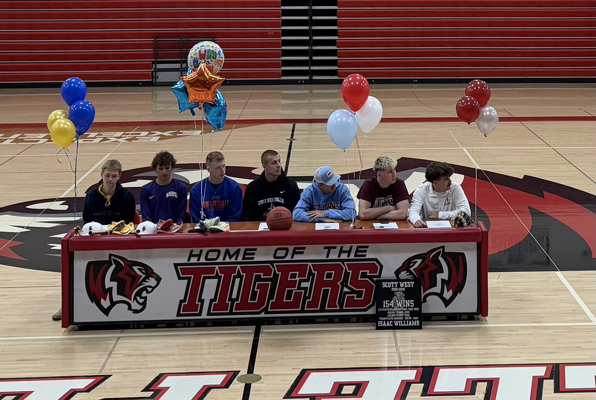 BPTigers's tweet photo. This morning we celebrated and honored seven outstanding student-athletes who are going to compete at the college level. What a great all-around group! #🐅pride https://t.co/J1mMzV1dKR