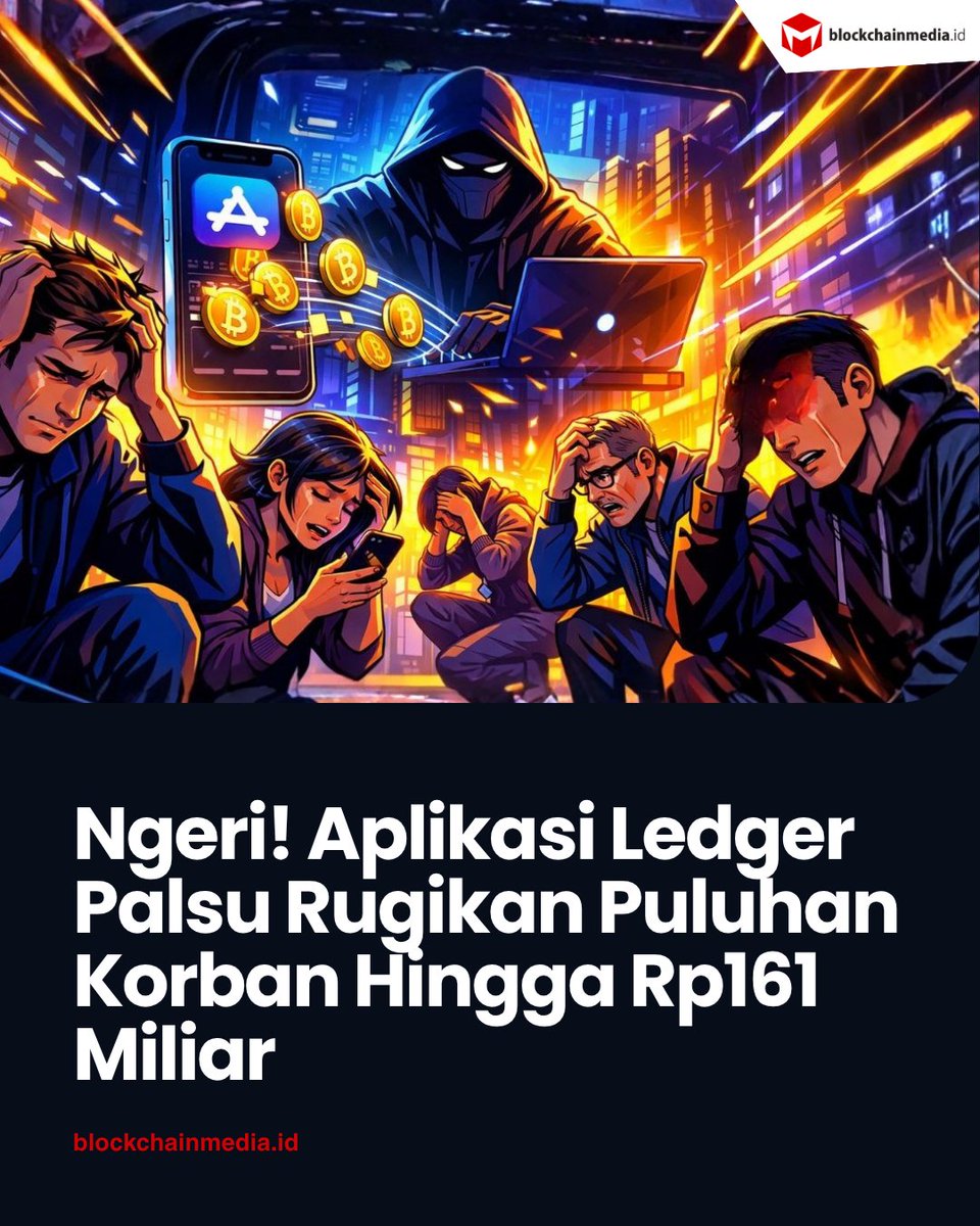 Vingika's tweet image. Ratusan orang mengalami kerugian dengan total mencapai Rp161 miliar akibat aplikasi Ledger palsu yang beredar di App Store.

BACA SELENGKAPNYA: blockchainmedia.id/ngeri-aplikasi…

#Aplikasiledgerpalsu #hack #PencurianKripto #crypto #cryptonews #asetkripto #beritakripto