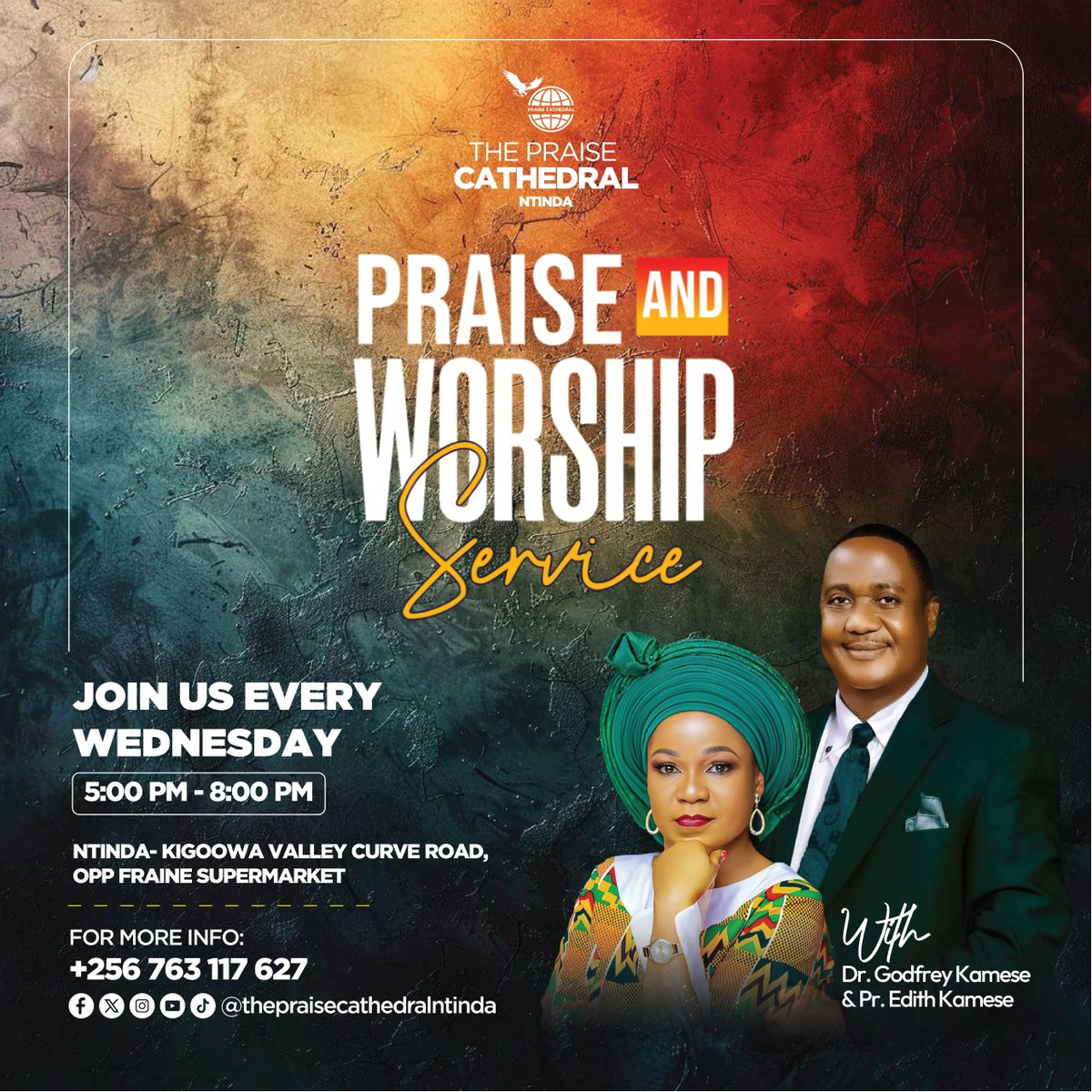 Midweek Recharge 🙌✨

Join us every Wednesday for a powerful Praise &amp; Worship experience. Come expectant, leave refreshed!

🗓 Wed | ⏰ 5–8PM
📍 Ntinda (Kigoowa Valley Curve Rd, Opp. Fraine Supermarket)
📞 +256 763 117 627
#MidweekService #PraiseAndWorship #Ntinda #KampalaChurch