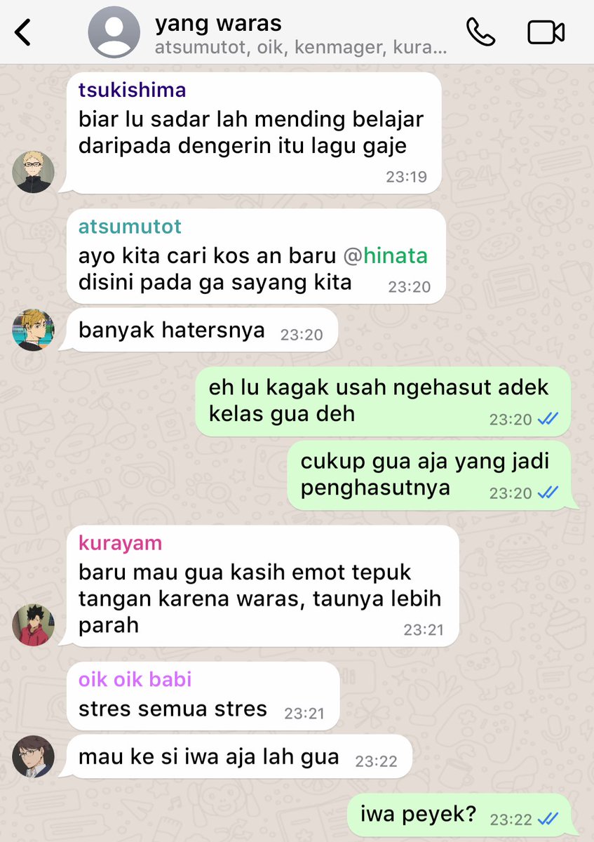 inkeisper's tweet photo. #Haikyuu few tweets au 
CW // HARSHWORD

suatu hari di kos an anak-anak haikyuu https://t.co/1VvYeWoe2D