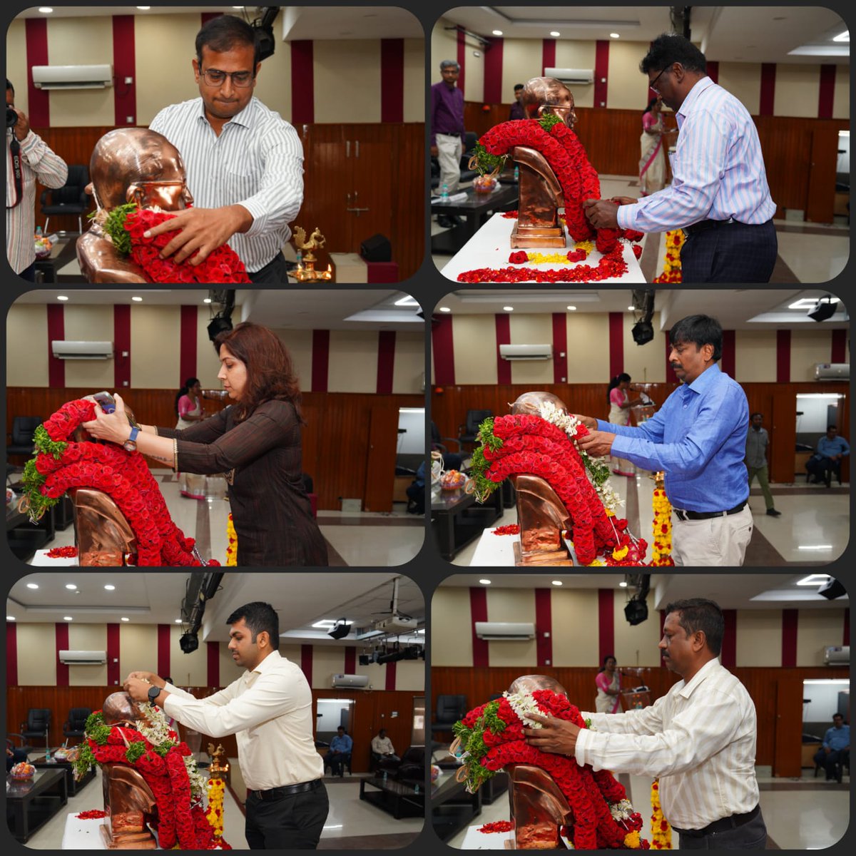 drmsecunderabad's tweet image. Dr.R.Gopalakrishnan, DRM/SC, along with ADRMs, Branch Officers, trade union representatives &amp;amp; staff paid floral tributes to Dr.B. R. Ambedkar on his 135th Birth Anniversary #Celebrations, honouring his legacy #Essay writing competition winners were also honoured
@Sanchalan
Bhavan