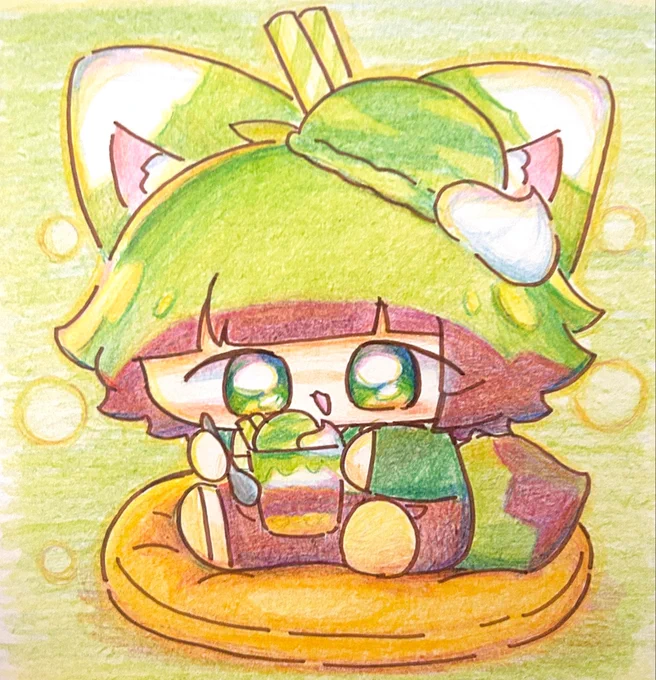 抹茶パフェ!
