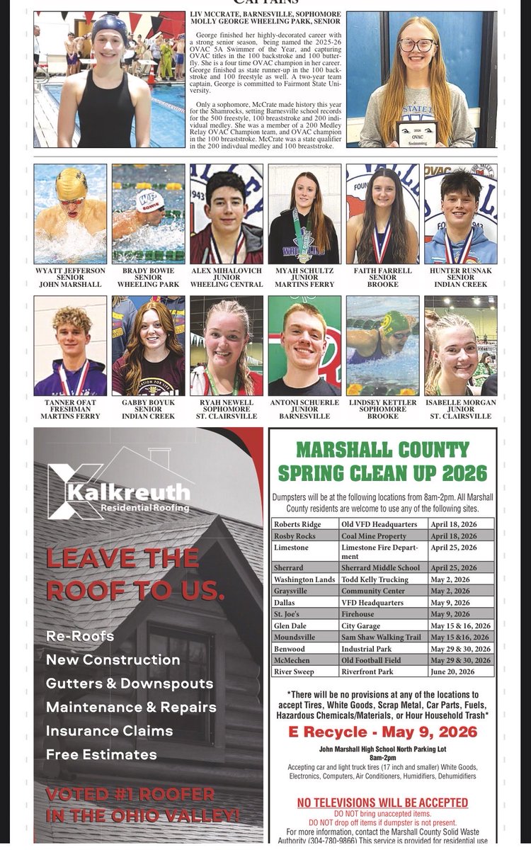 Swimming_WPHS's tweet photo. Congratulations to Molly &amp; Brady for making the Wheeling New Registers All Valley Team!! #ThePark https://t.co/p00e0RMcvY