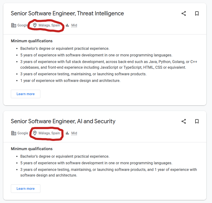Google Málaga is hiring...