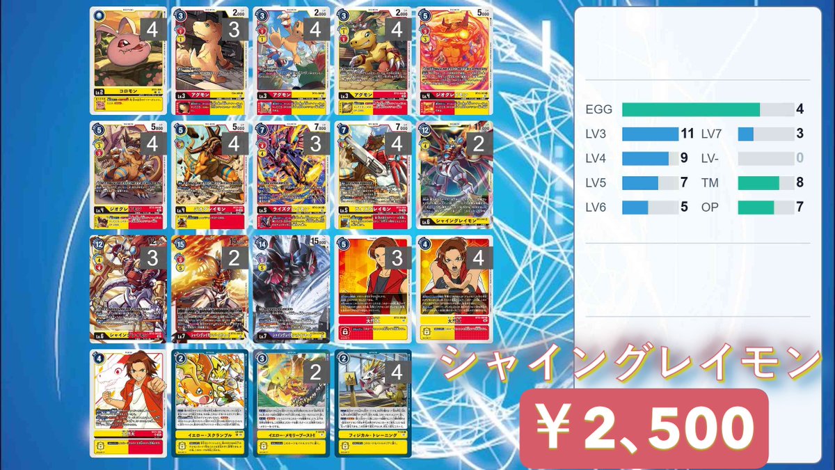 デジカ 販売情報 】 シャイングレイモンデッキ ￥2,500 で、ご提供