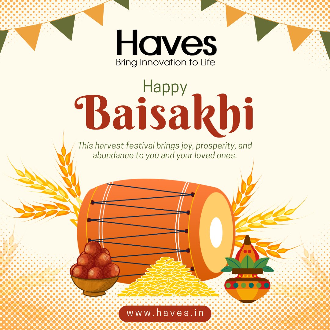 HavesIndia's tweet photo. 🌾✨ Celebrate the spirit of Baisakhi with joy, prosperity &amp; new beginnings! Haves wishes you a bright and successful year ahead. 💛

#HappyBaisakhi #HavesIndia #FestiveVibes #HarvestFestival #NewBeginnings #Prosperity #BhoothBanglaTomorrow https://t.co/upaJ0uztLu