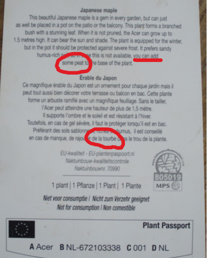 WF_usr's tweet image. British #gardeners and businesses are being killed by #NetZero unable to use #peat to keep their plants alive. The #EU thrives by using it: you can still buy peat #compost and they suggest to use it! We are being #scammed - again! @LD_Sceptics