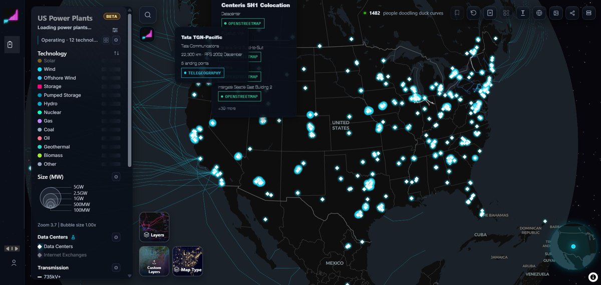 Powercor Infrastructure Map someone built a free interactive map of every power plant, transmission ...