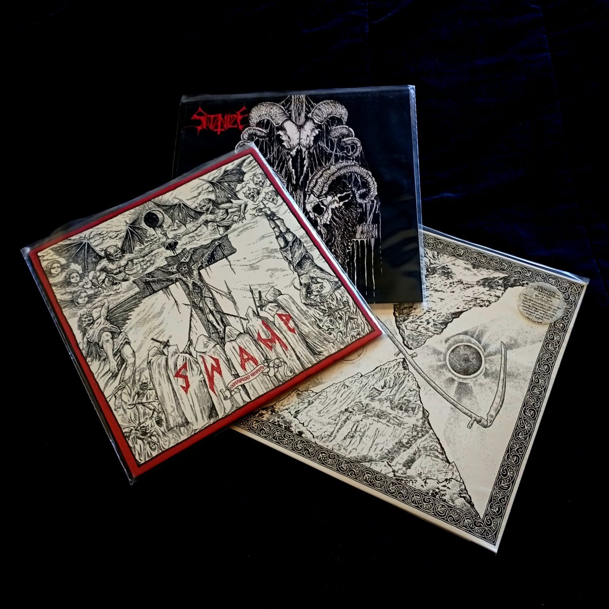 helldprod's tweet photo. [IN STOCK NOW]
- SATANIZE (POR) "Demolition Ritual" LP
- SWAMP (GRE) "Underground Manifesto" LP
- YSENGRIN / STARGAZER ":D.A.V.V.N:" MLP (Gold)
https://t.co/xoCuFxWWu5
#vinyl #blackmetal #blackthrash #deathmetal #doommetal https://t.co/djH9lhKNso