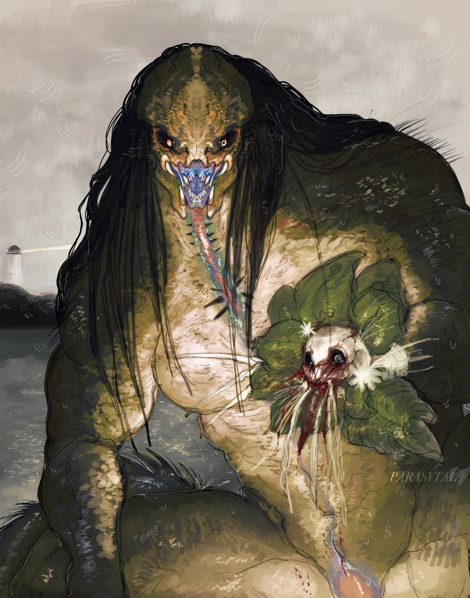 Deep-sea yautja, , , , he brought a gift .