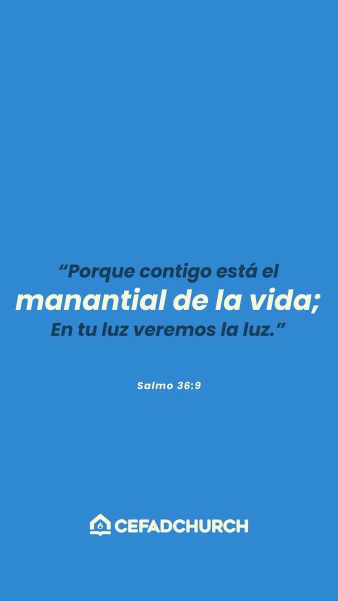 ☕️ ☀️Empieza tu mañana con el #VersículoDelDía 

“Porque contigo está el manantial de la vida; En tu luz veremos la luz.”

Salmo 36:9