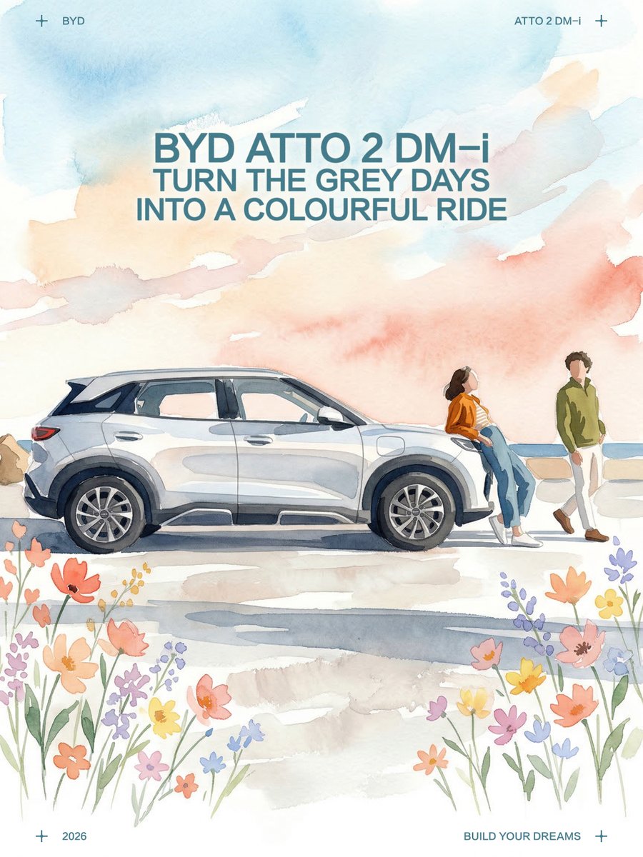 BYD_Europe's tweet photo. Life isn't just about getting from one point to another, it’s about the colours and vibrations you find along the way.
Swipe through our painted gallery and get inspired to create new memories behind the wheel of your BYD ATTO 2 DM-i. 🖼️🌈
#BYD #BuildYourDreams #BYDATTO2DMi https://t.co/voBlhXZfMJ