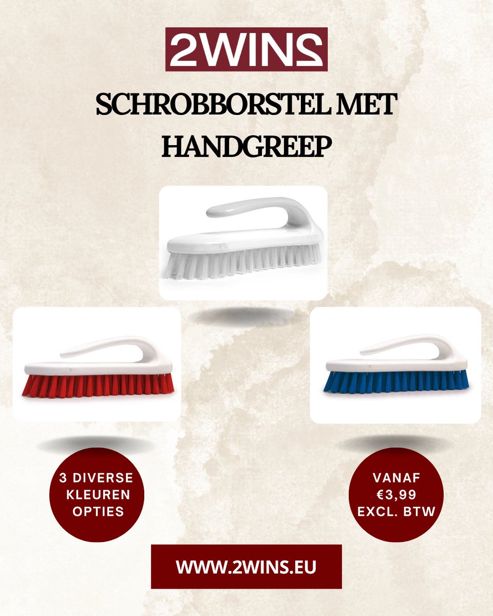 2WINSdisposable's tweet photo. Hardnekkig vuil? Weg ermee 💥
Sterke schrobborstel met top grip.
👉 https://t.co/3C4vaiJuEQ

#schoonmaken #cleaning #mkb #horeca https://t.co/nZRKVMQ1fZ