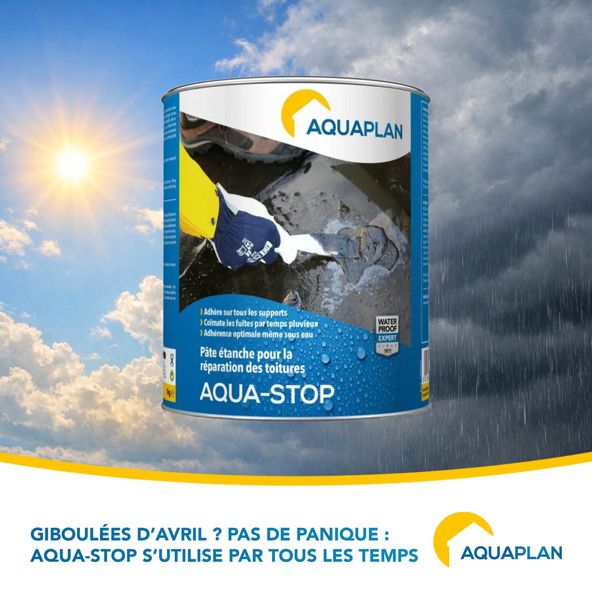 pierreetsol's tweet image. 🌧️🔨 PLUIE OU SOLEIL : RÉPAREZ VOTRE TOITURE SANS ATTENDRE ! ☀️🏡

Aqua-Stop AQUAPLAN colmate immédiatement, même sous la pluie ou sous l’eau 💧
Adhère sur de nombreux supports et reste durable dans le temps 💪

👉 pierreetsol.com/vente/reparati…

#PierreEtSol #RéparationToiture
